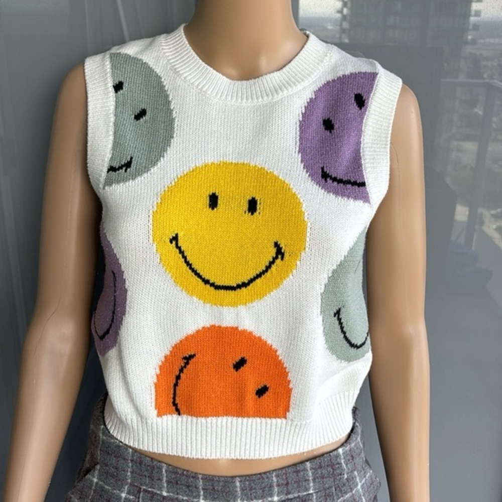 H&M Smiley Face Knit Top